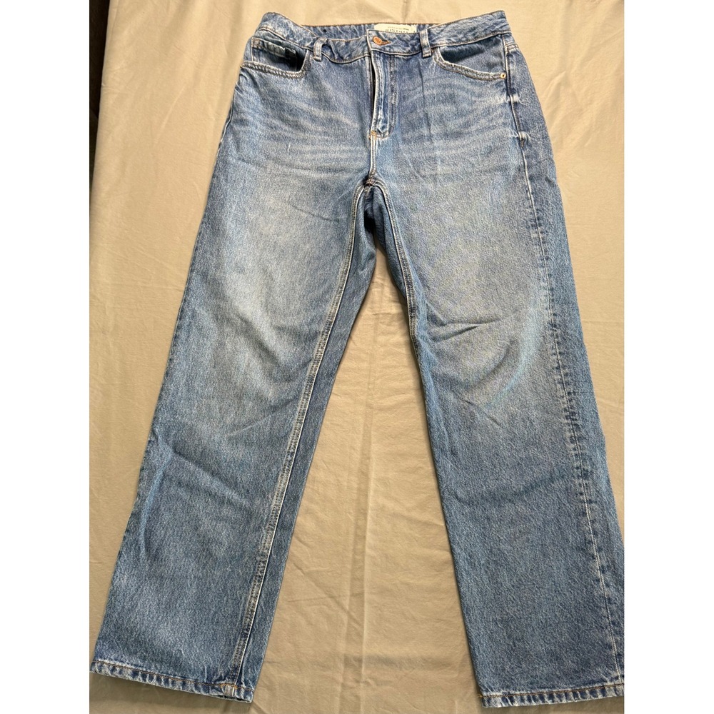Dynamite Denim Justina Straight Leg Jeans Blue Medium Wash High Rise Size 8 29